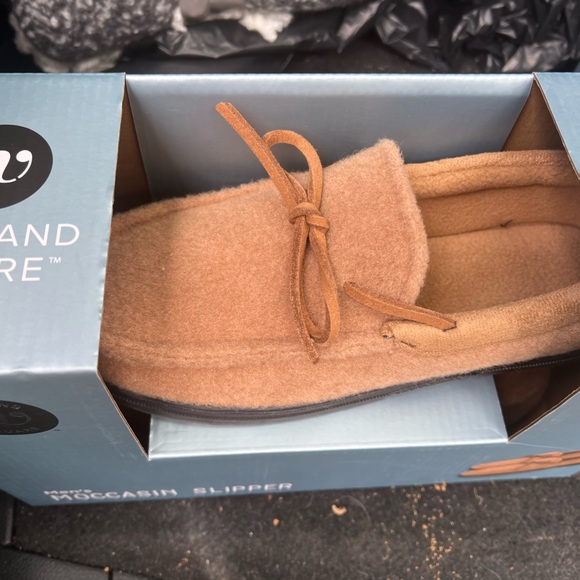 NIB NWT Men’s clog moccasin slippers brown small 6/7 - Picture 1 of 4